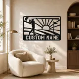 Personalized Golf Swing Metal Wall Art with Fairway - lifestyle view 5