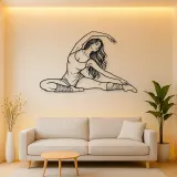 Floor Stretch Muse Metal Wall Art | Movement Silhouette Decor
