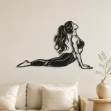 Metall-Wandkunst Cobra-Pose Flow | Bewegung Silhouette Deko