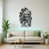 Wine Glass Vine Metal Wall Art | Botanical Metal Wall Decor