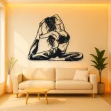 Pigeon Pose Serenity Metal Wall Art | Movement Silhouette Decor