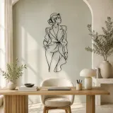 Fashion Editorial Profile Metal Wall Art | Fashion Figure Wall Decor - lifestyle view 4