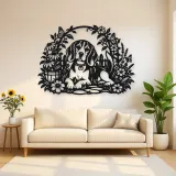 Beagle Garden Metal Wall Art | Pet Lover Silhouette Decor