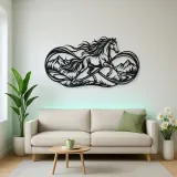 Infinite Horse Line Metal Wall Art | Equestrian Wall Decor