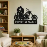 Personalized Chopper Family of Four Metal Wall Art - lifestyle view 4