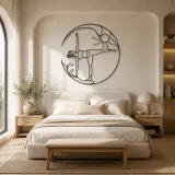 Half Moon Balance Metal Wall Art | Yoga and Meditation Wall Decor - lifestyle view 2
