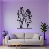 Evening Stroll Couple Metal Wall Art | Romantic Couple Decor