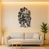 Wine Glass Vine Metal Wall Art | Botanical Metal Wall Decor