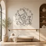 Secuencia de Luna de Yoga Cartel de Metal | Decoración de Yoga y Meditación