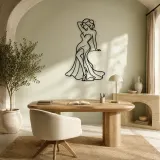 Classic Pinup Silhouette Metal Wall Art | Fashion Figure Wall Decor - lifestyle view 4