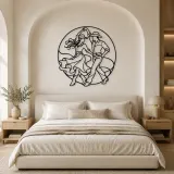 Country Line Dance Metal Wall Art | Couple Dance Wall Decor - lifestyle view 2