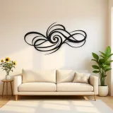 Minimal Spiral Motion Metal Wall Art | Modern Abstract Metal Decor