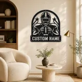 Personalized Football Player Rising Stars Metal Wall Art - lifestyle view 5