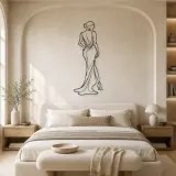 Runway Turn Pose Metal Wall Art | Fashion Figure Wall Decor - lifestyle view 2