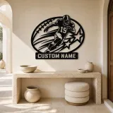 Personalized Number 15 Running Back Stars Metal Wall Art - lifestyle view 3