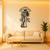 Under One Umbrella Metal Wall Art | Romantic Couple Decor