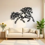Running Stallion Metal Wall Art | Equestrian Wall Decor