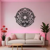 Radiant Sunburst Metal Wall Art | Celestial Boho Wall Decor