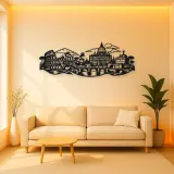 Rome Skyline Flow Metal Wall Art | Travel and City Wall Decor