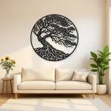 Windblown Tree Metal Wall Art | Botanical Metal Wall Decor