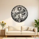 Comet Trail Curve Metal Wall Art | Nature Silhouette Decor