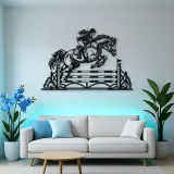 Show Jumping Moment Metal Wall Art | Equestrian Wall Decor