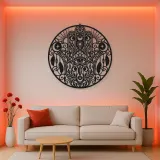 Celestial Hamsa Metal Wall Art | Spiritual Boho Metal Decor