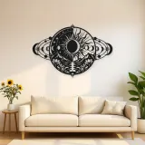 Eclipse Harmony Metal Wall Art | Celestial Boho Wall Decor