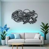 Sea Turtle Current Metal Wall Art | Coastal and Nautical Wall Decor
