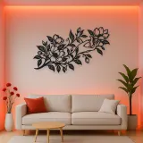 Botanical Woman Hand Metal Wall Art | Minimalist Woman Line Art