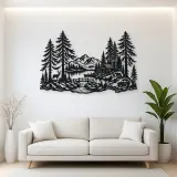 Tall Cedar Grove Metal Wall Art | Botanical Metal Wall Decor