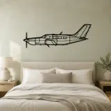 PA-46-350P Malibu Mirage Airplane Silhouette Metal Wall Art, Metal Aircraft Silhouette, Aviation Wall Decor, Aviator Decor - lifestyle view 2