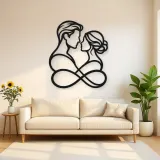 Intertwined Profiles Metal Wall Art | Romantic Couple Decor