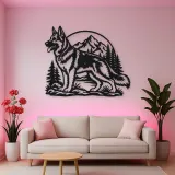 German Shepherd Profile Metal Wall Art | Pet Lover Silhouette Decor