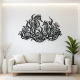 Seahorse Garden Metal Wall Art | Coastal and Nautical Wall Decor
