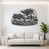 Horse Ocean Gallop Metal Wall Art | Equestrian Wall Decor