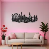 London Skyline Flow Metal Wall Art | Travel and City Wall Decor