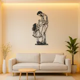 Father Daughter Dance Metal Wall Art | Family Silhouette Decor