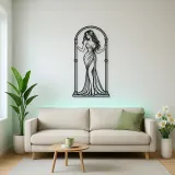 Woman in Arch Metal Wall Art | Minimalist Woman Line Art