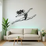 Gymnastics Split Leap Metal Wall Art | Movement Silhouette Decor