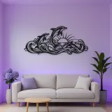 Dolphin Wave Dance Metal Wall Art | Coastal and Nautical Wall Decor