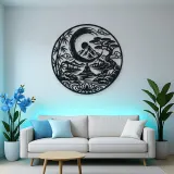 Zen Enso Mountain Metal Wall Art | Nature Silhouette Decor