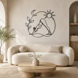 Downward Dog Line Metal Wall Art | Yoga and Meditation Wall Decor - lifestyle view 3