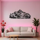 Minimal Everest Tribute Metal Wall Art | Nature Silhouette Decor