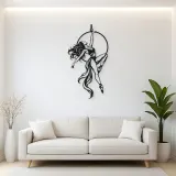 Aerial Hoop Muse Metal Wall Art | Movement Silhouette Decor