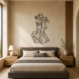 Dancing Close Embrace Metal Wall Art | Romantic Couple Decor - lifestyle view 5