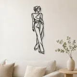 Runway Curve Muse Metall-Wandkunst | Minimalistische Frauen-Linienkunst