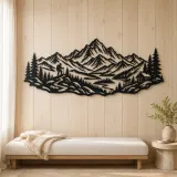 Wild Summit Trail Metal Wall Art | Nature Silhouette Decor - lifestyle view 5