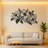 Hibiscus Flow Metal Wall Art | Botanical Metal Wall Decor