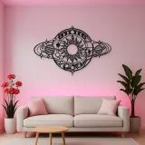 Orbiting Planets Flow Metal Wall Art | Modern Abstract Metal Decor